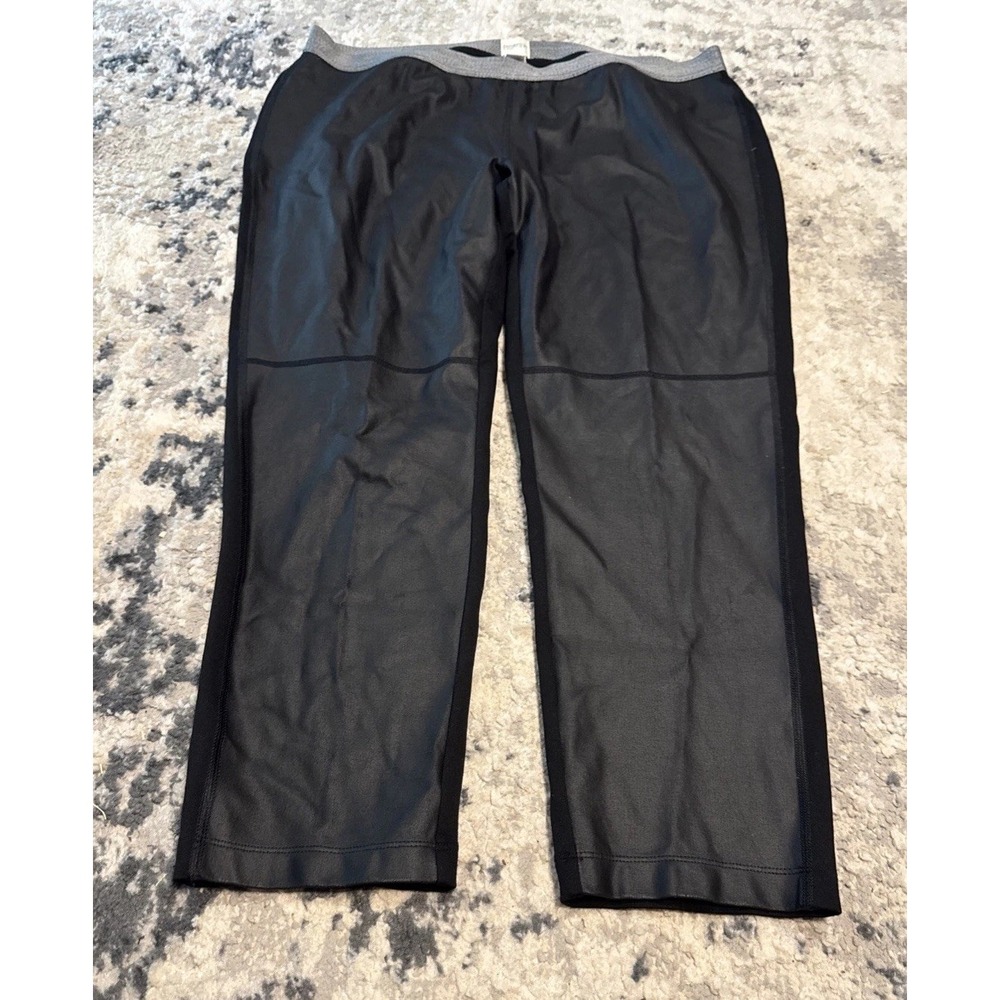 Chico's Zenergy Black coated Front Slim Pants Pull On Womens (3) XL-16
